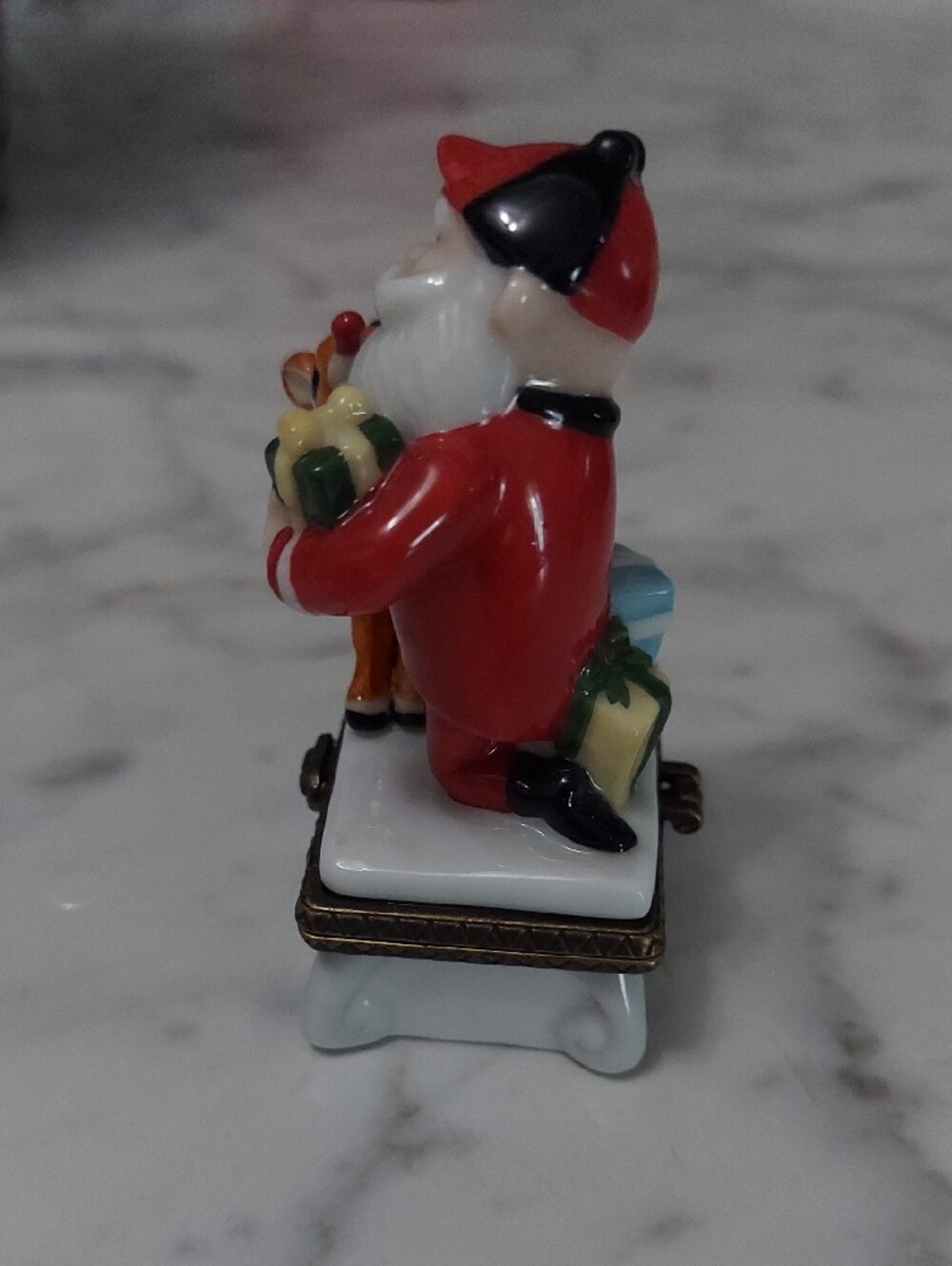 The Rudolph Co. Santa & Rudolph Ceramic Trinket Box - Picture 3 of 8